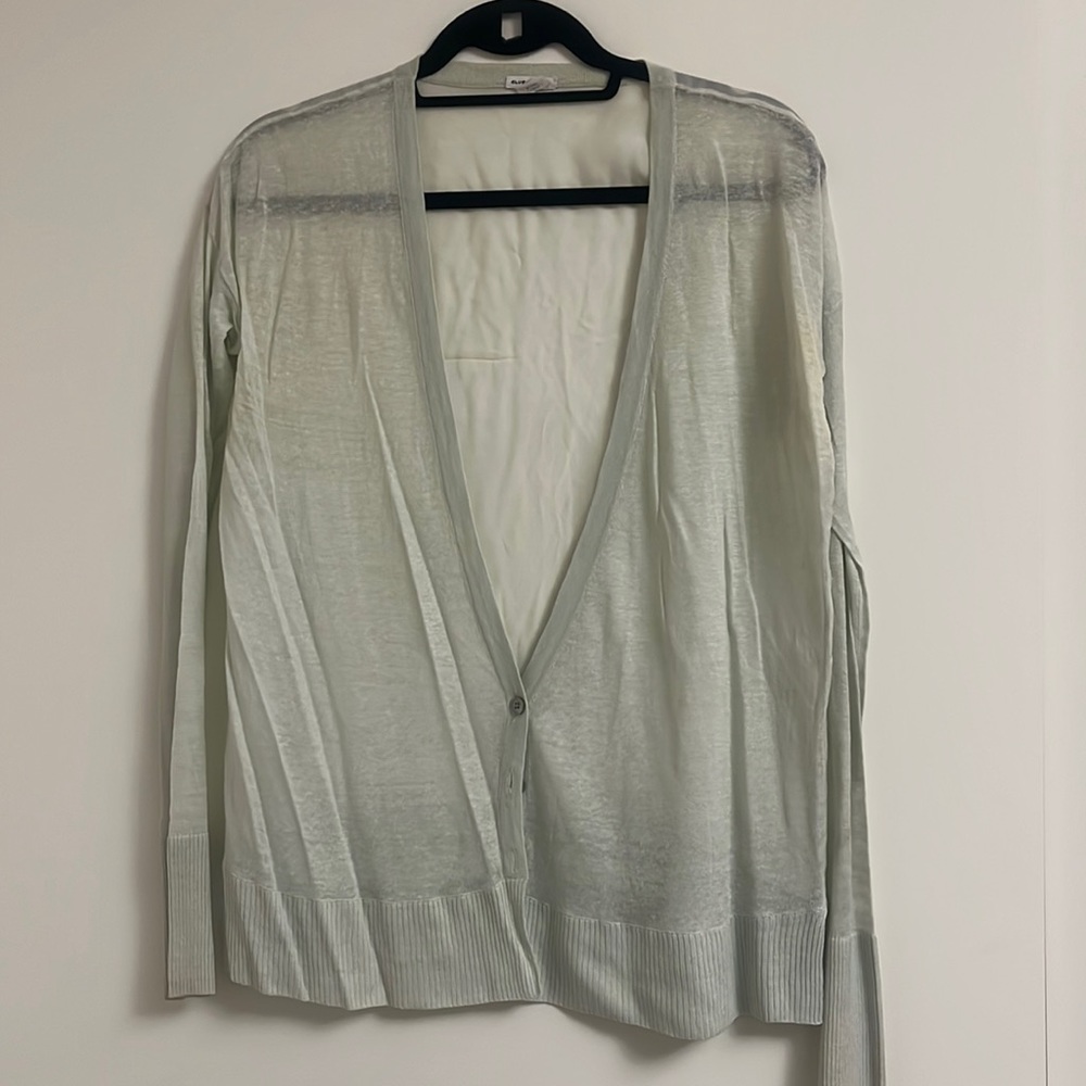 Club MONACO Linen/Chiffon Cardigan